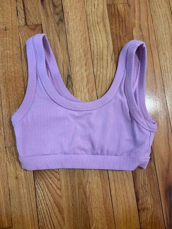 Alo Yoga Ribbed Sports Bra LIKE NEW SMALL PINK - Picture 1 of 3
